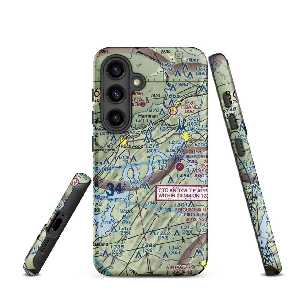 Merian Seaplane Base (3TN2) VFR Sectional Samsung Phone Case Samsung Galaxy S24 model shown