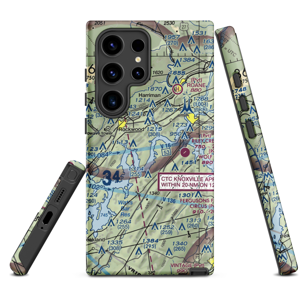 Merian Seaplane Base (3TN2) VFR Sectional Samsung Phone Case Samsung Galaxy S24 Ultra model shown