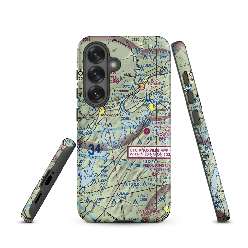 Merian Seaplane Base (3TN2) VFR Sectional Samsung Phone Case Samsung Galaxy S25 model shown