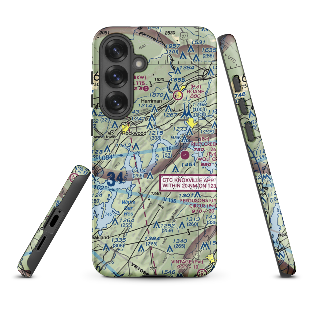 Merian Seaplane Base (3TN2) VFR Sectional Samsung Phone Case Samsung Galaxy S25 Plus model shown