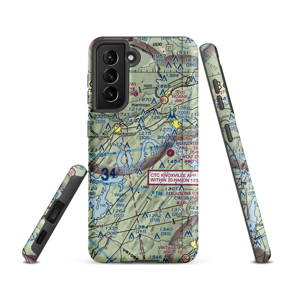 Merian Seaplane Base (3TN2) VFR Sectional Samsung Phone Case Samsung Galaxy S21 model shown