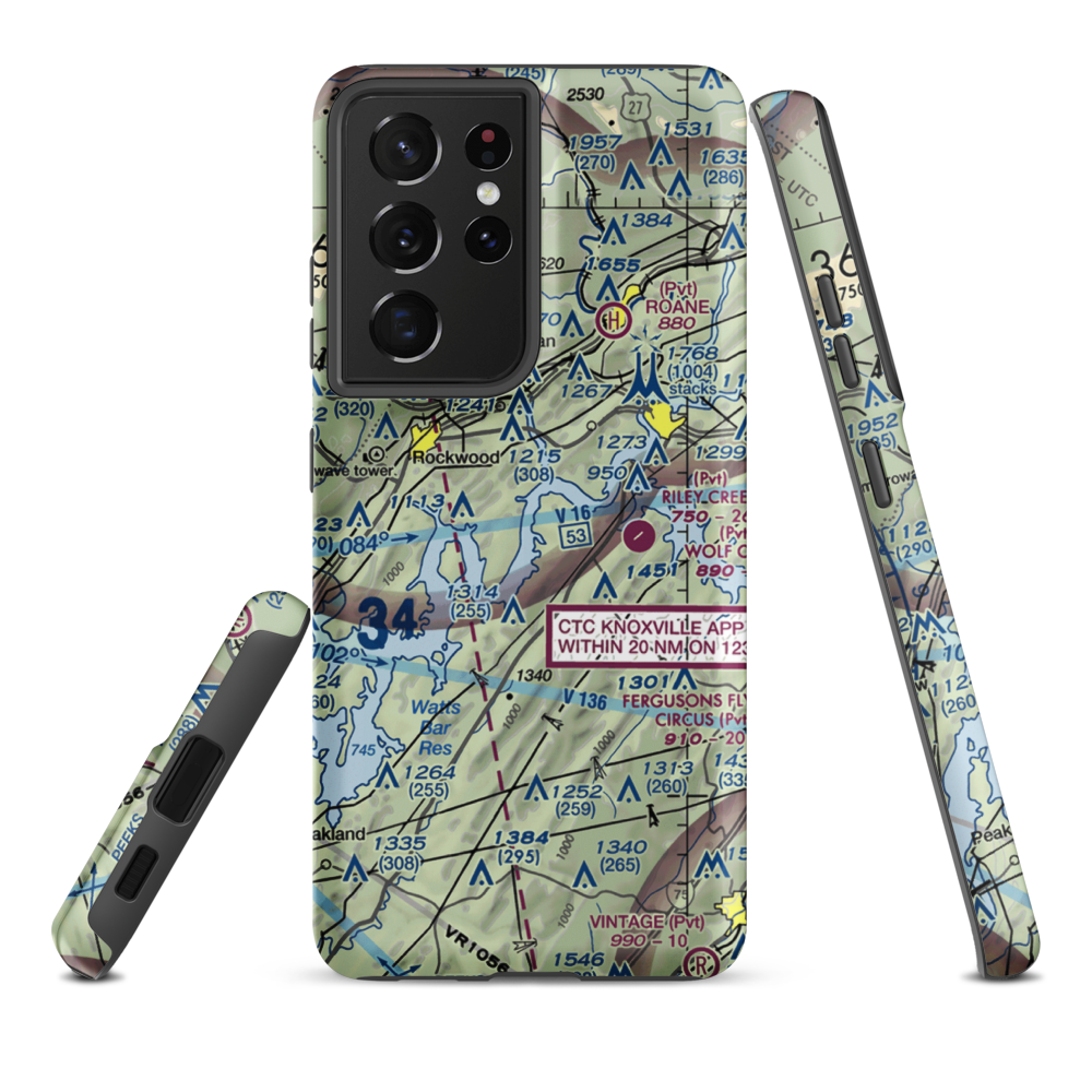 Merian Seaplane Base (3TN2) VFR Sectional Samsung Phone Case Samsung Galaxy S21 Ultra model shown