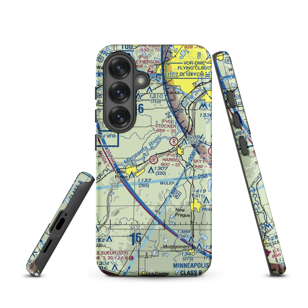 Merill L Harris Field (9MN6) VFR Sectional Samsung Phone Case Samsung Galaxy S25 model shown