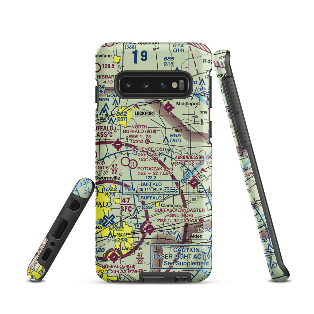 Merkle Airport (NK87) VFR Sectional Samsung Phone Case Samsung Galaxy S10 model shown