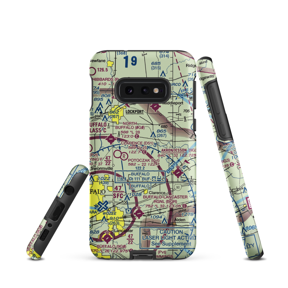 Merkle Airport (NK87) VFR Sectional Samsung Phone Case Samsung Galaxy S10e model shown