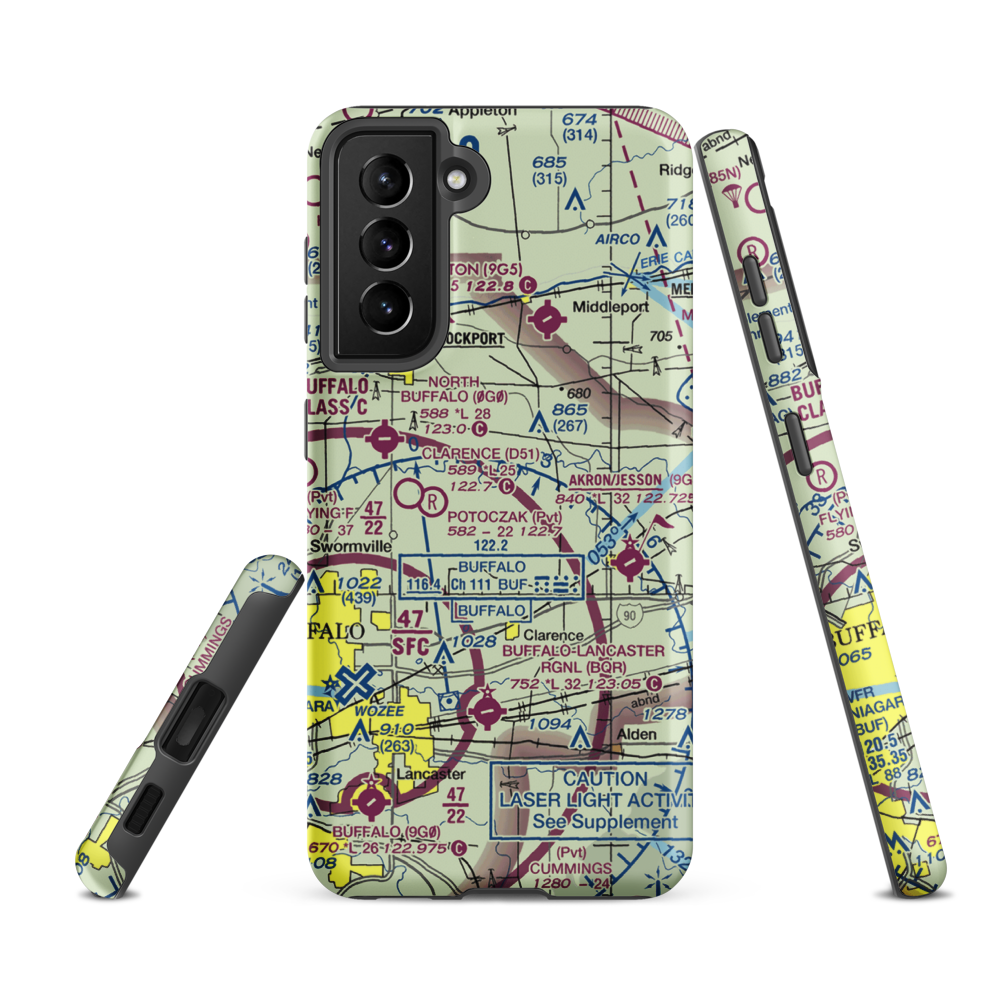 Merkle Airport (NK87) VFR Sectional Samsung Phone Case Samsung Galaxy S21 Ultra model shown