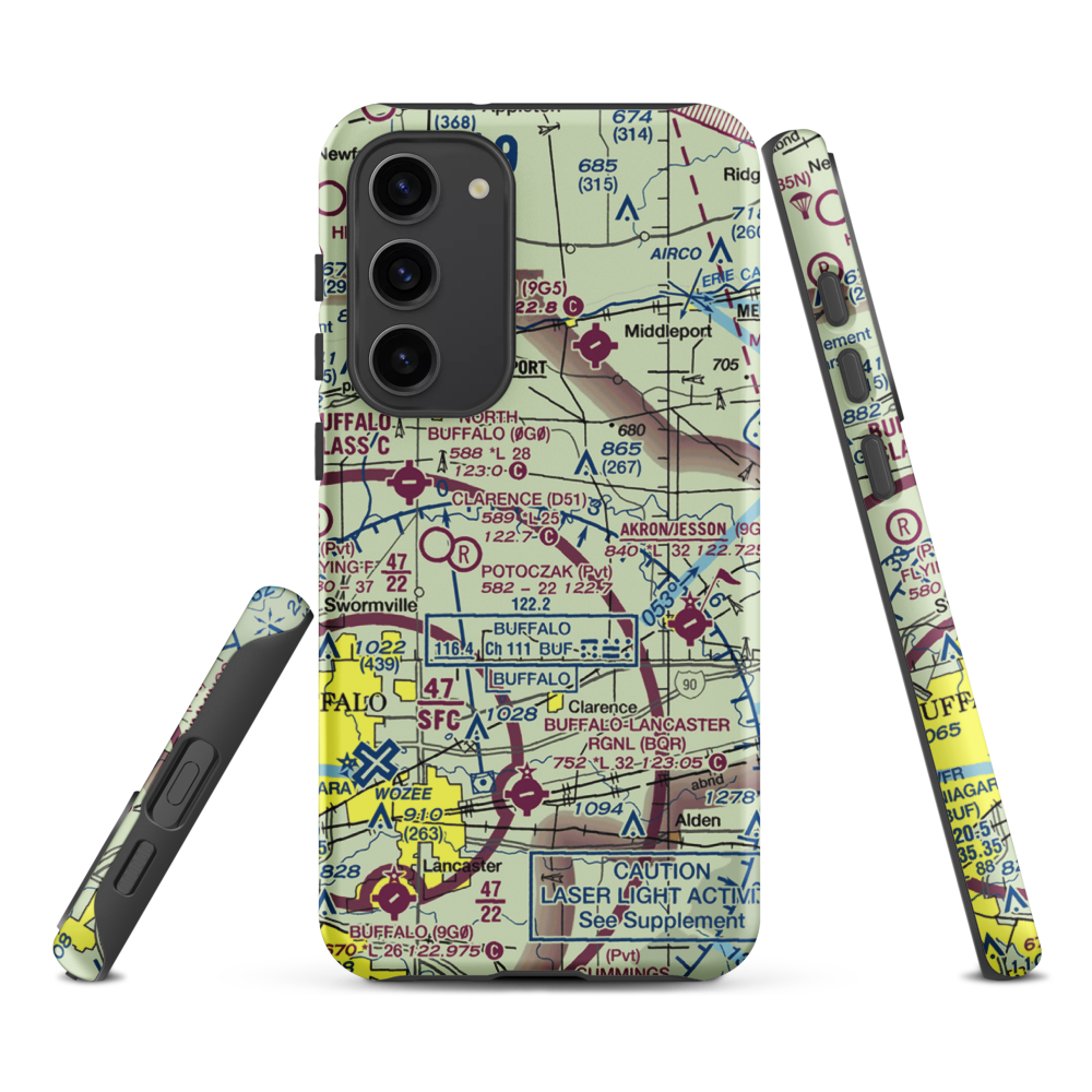 Merkle Airport (NK87) VFR Sectional Samsung Phone Case Samsung Galaxy S23 Plus model shown