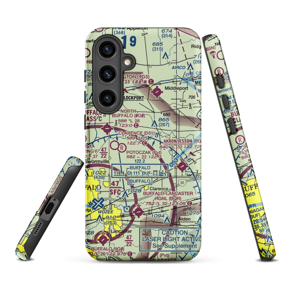 Merkle Airport (NK87) VFR Sectional Samsung Phone Case Samsung Galaxy S24 Plus model shown