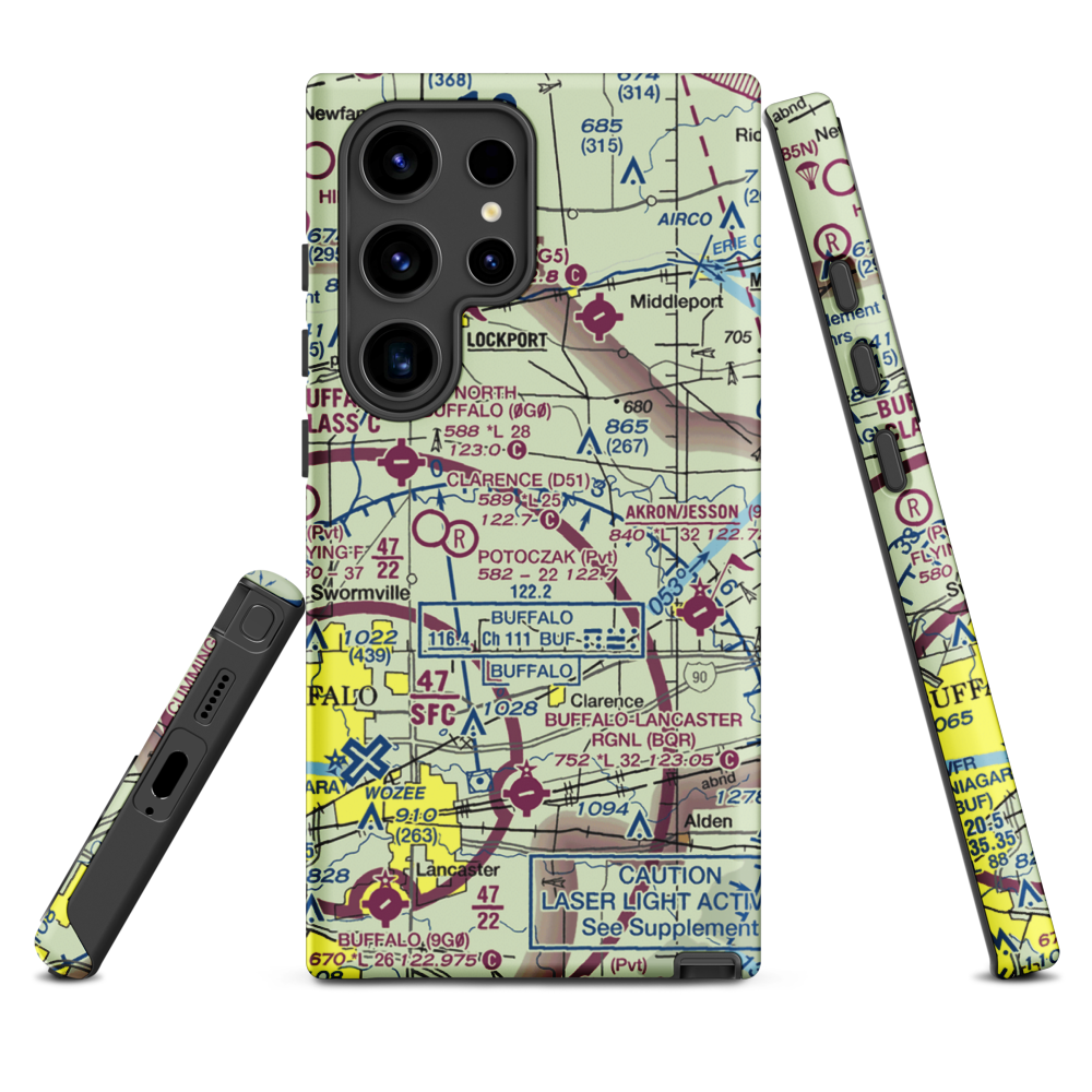 Merkle Airport (NK87) VFR Sectional Samsung Phone Case Samsung Galaxy S24 Ultra model shown