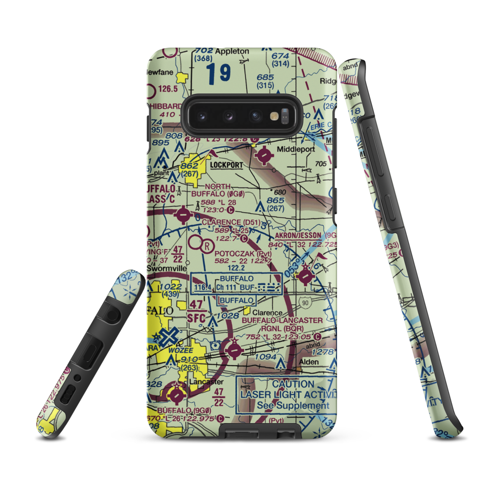 Merkle Airport (NK87) VFR Sectional Samsung Phone Case Samsung Galaxy S10 Plus model shown