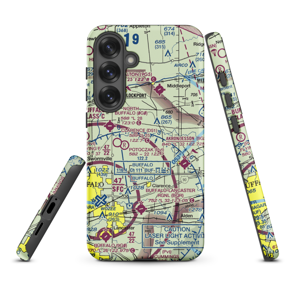Merkle Airport (NK87) VFR Sectional Samsung Phone Case Samsung Galaxy S25 Plus model shown
