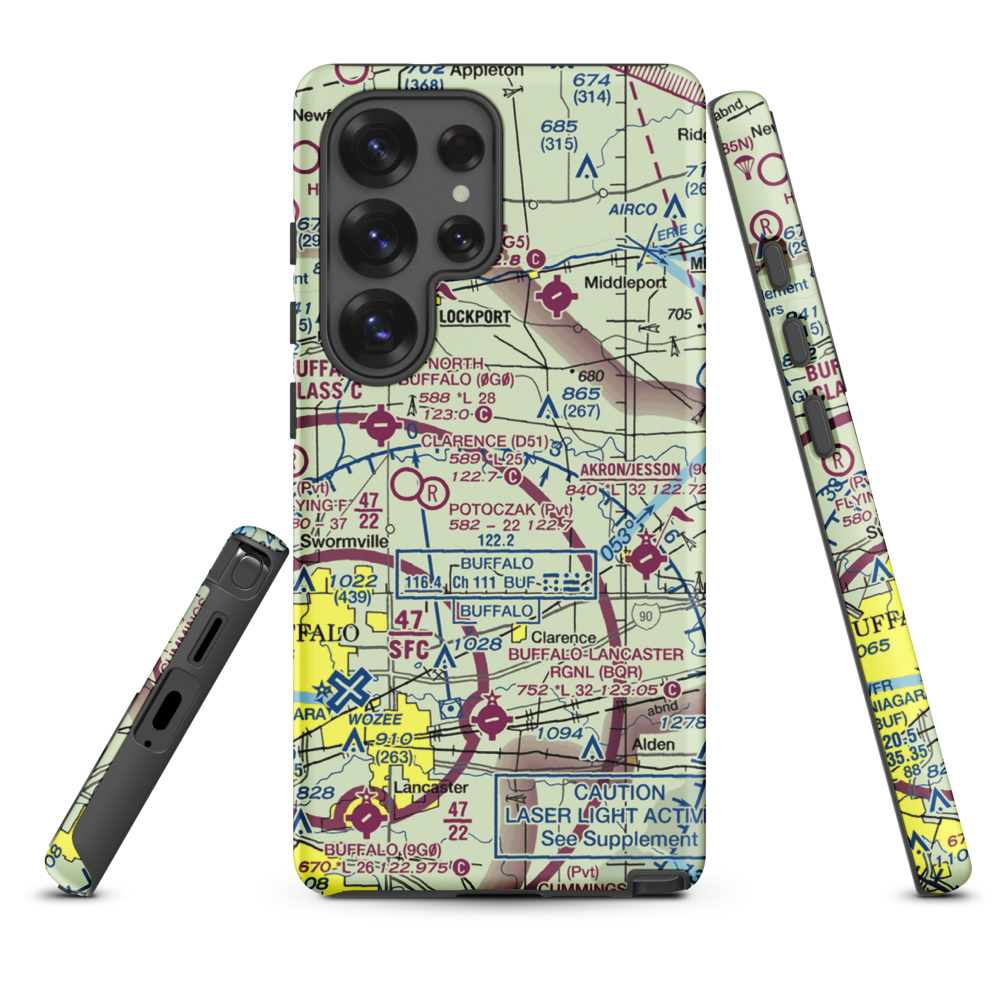 Merkle Airport (NK87) VFR Sectional Samsung Phone Case Samsung Galaxy S25 Ultra model shown