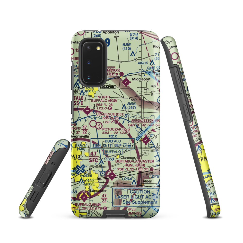 Merkle Airport (NK87) VFR Sectional Samsung Phone Case Samsung Galaxy S20 model shown