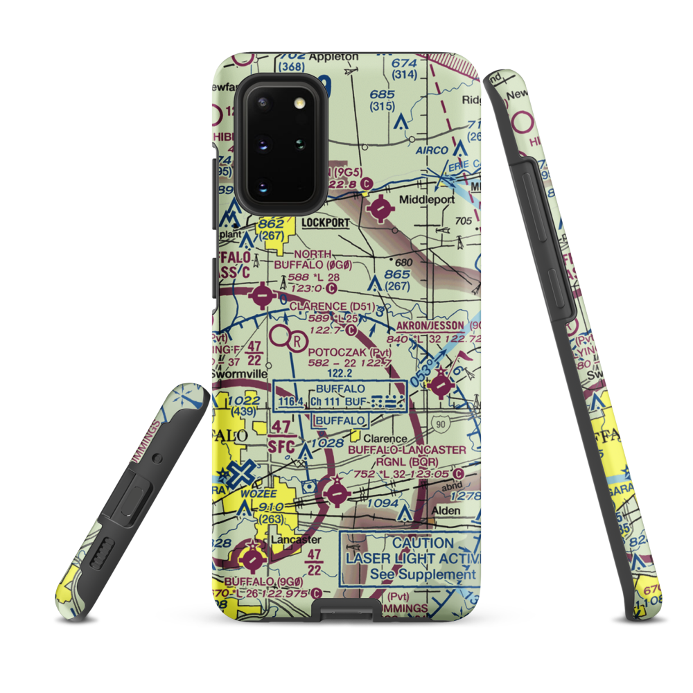 Merkle Airport (NK87) VFR Sectional Samsung Phone Case Samsung Galaxy S20 Plus model shown