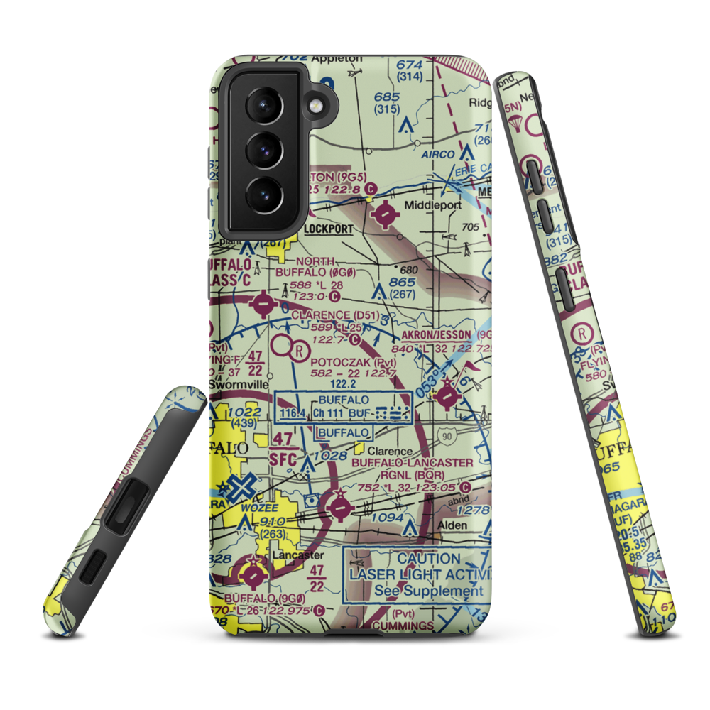 Merkle Airport (NK87) VFR Sectional Samsung Phone Case Samsung Galaxy S21 FE model shown