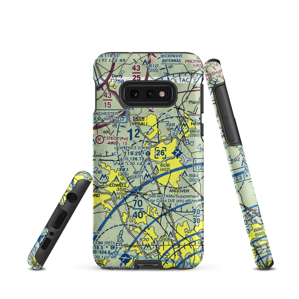 Merrimack Valley Seaplane Base (MA2) VFR Sectional Samsung Phone Case Samsung Galaxy S10 Plus model shown