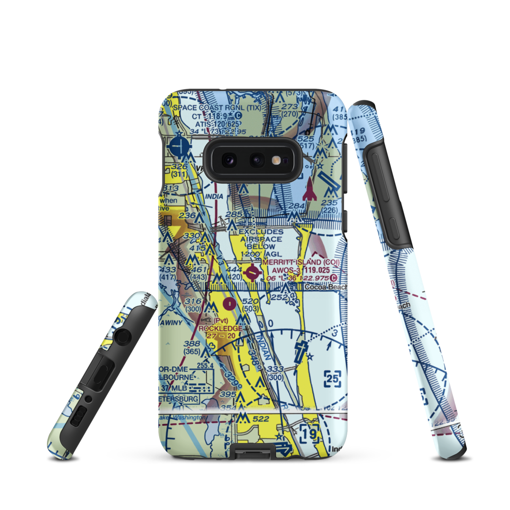 Merritt Island Airport (COI) VFR Sectional Samsung Phone Case Samsung Galaxy S10e model shown