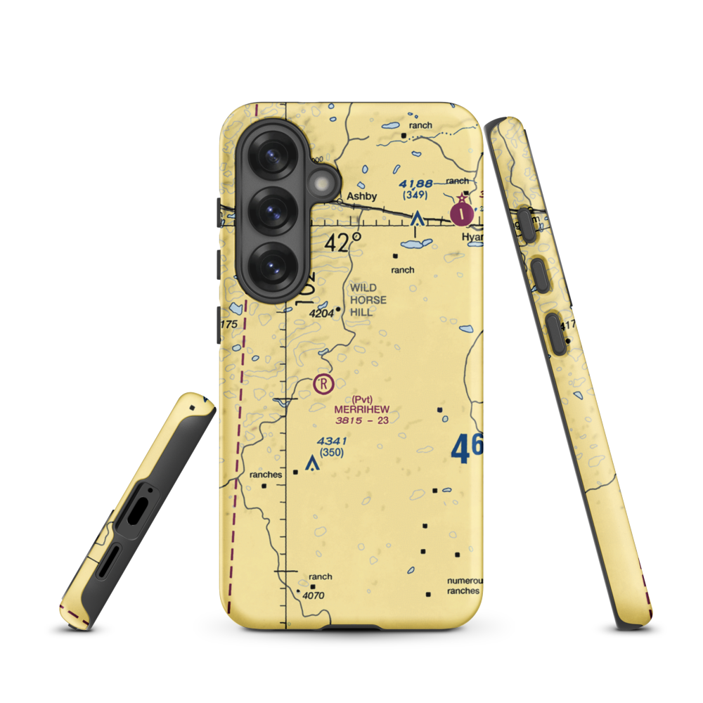 Merry Airport (0NE2) VFR Sectional Samsung Phone Case Samsung Galaxy S25 model shown