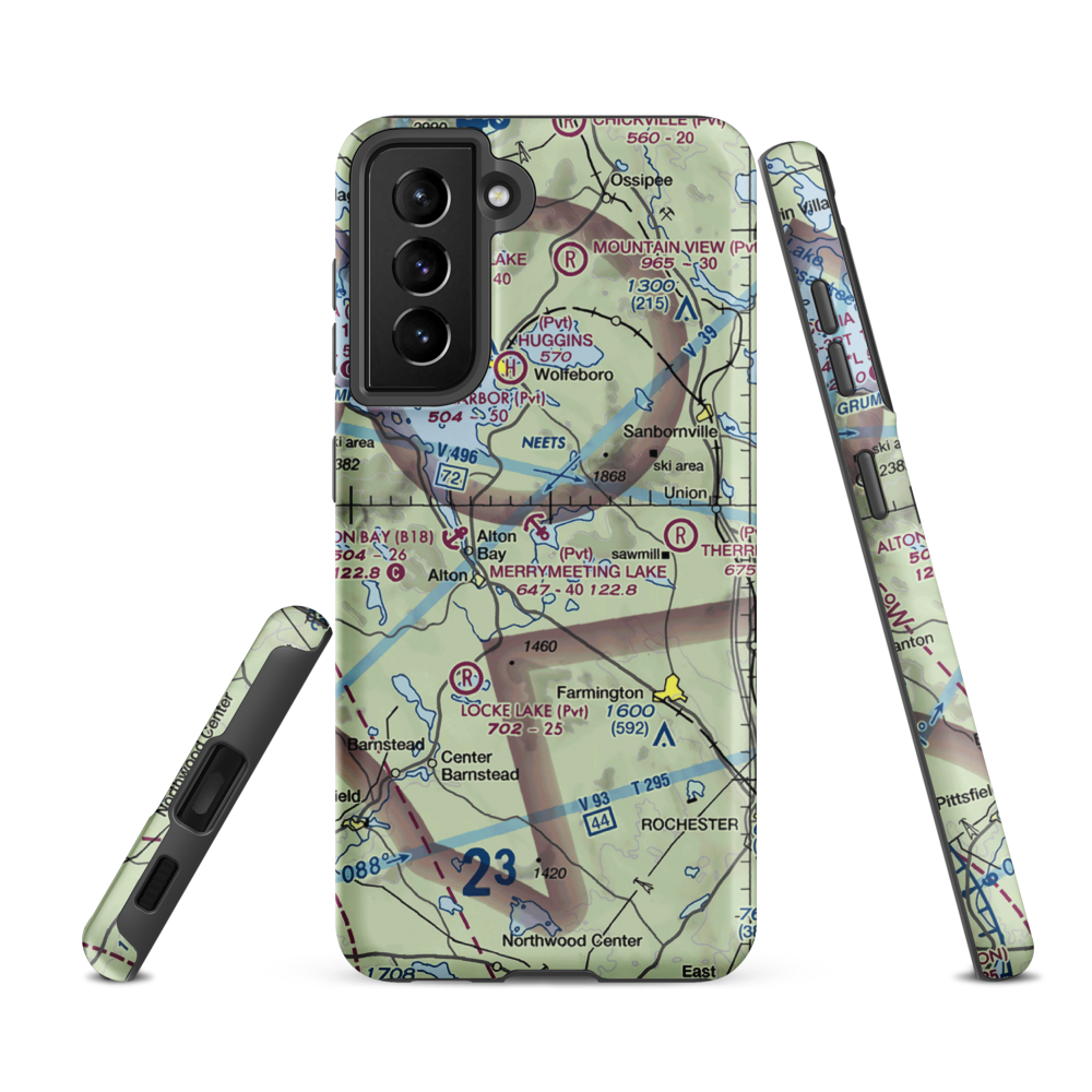 Merrymeeting Lake Seaplane Base (NH68) VFR Sectional Samsung Phone Case Samsung Galaxy S21 Ultra model shown