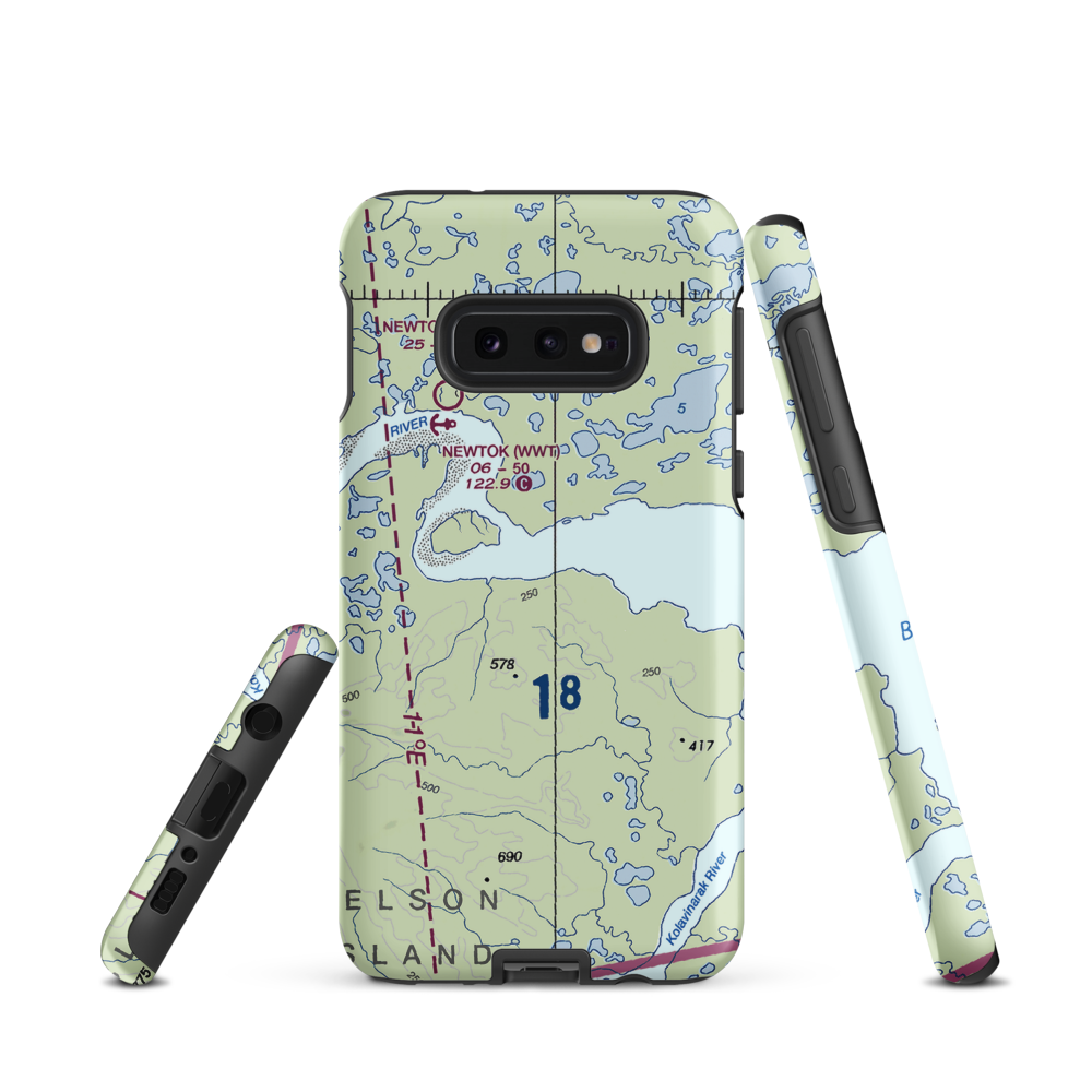 Mertarvik Quarry Road Landing Strip (F02) VFR Sectional Samsung Phone Case Samsung Galaxy S10e model shown