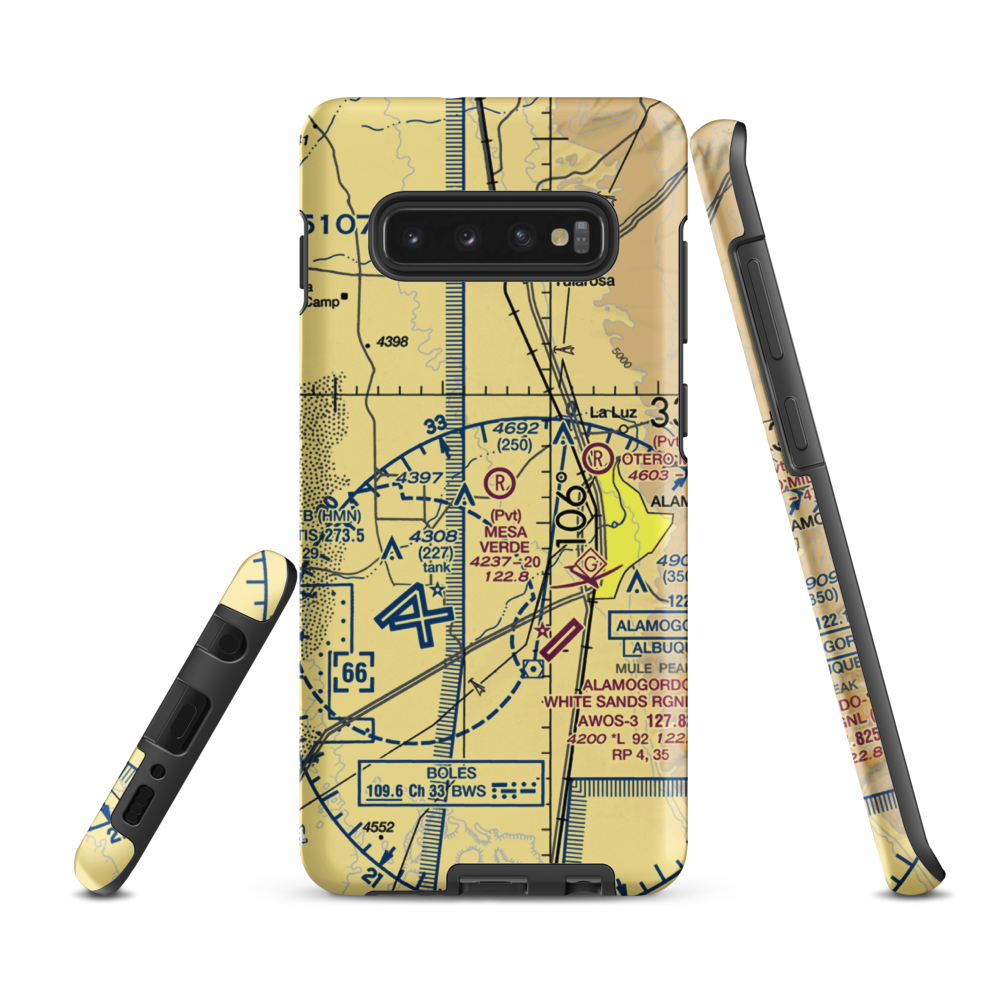 Mesa Verde Ranch Strip Airport (7NM1) VFR Sectional Samsung Phone Case Samsung Galaxy S10 Plus model shown