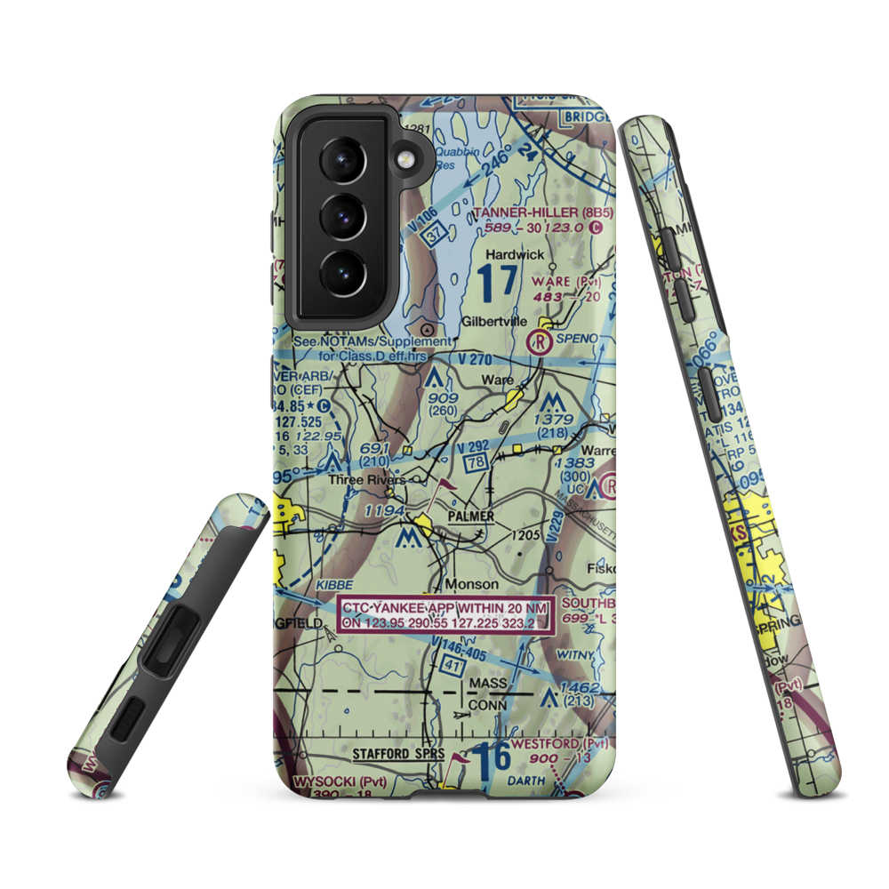 Metropolitan Airport (13MA) VFR Sectional Samsung Phone Case Samsung Galaxy S21 FE model shown