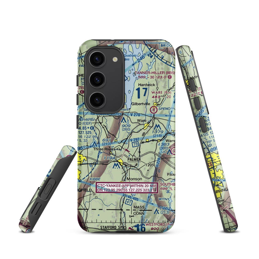 Metropolitan Airport (13MA) VFR Sectional Samsung Phone Case Samsung Galaxy S23 model shown