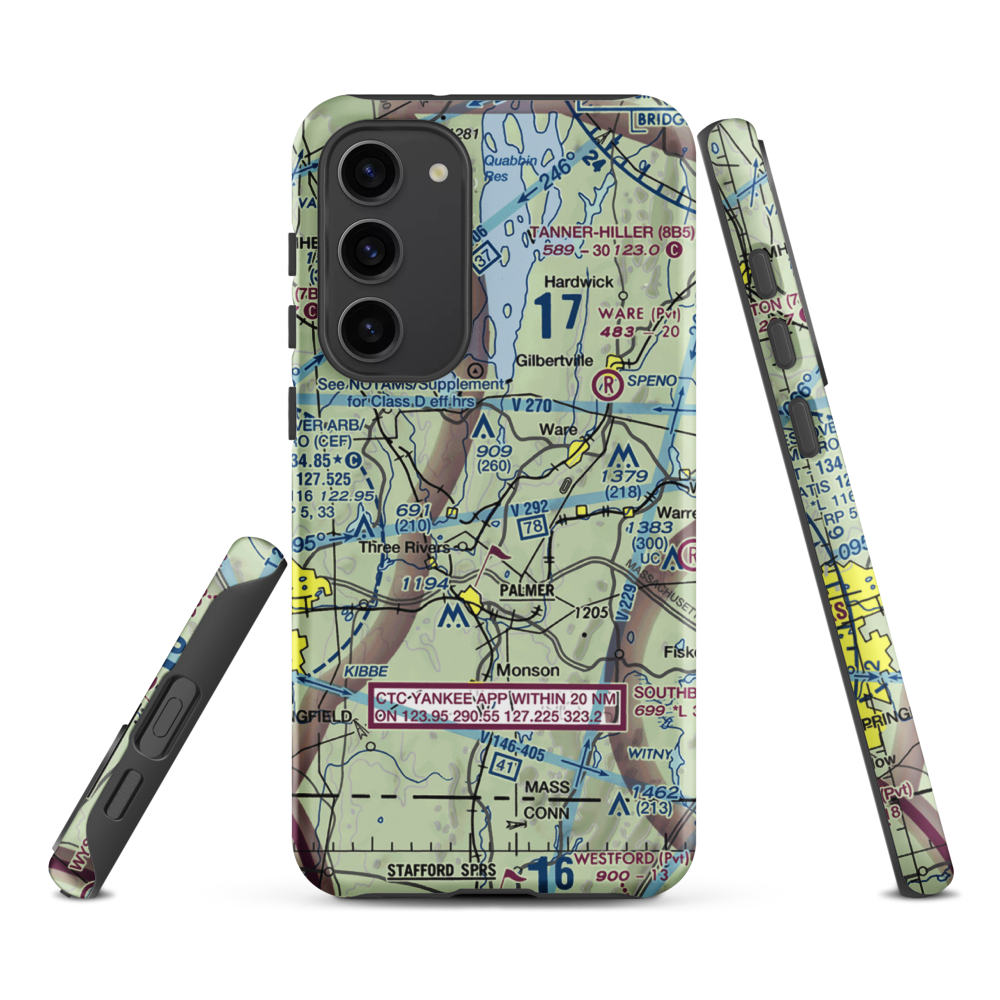 Metropolitan Airport (13MA) VFR Sectional Samsung Phone Case Samsung Galaxy S23 Plus model shown