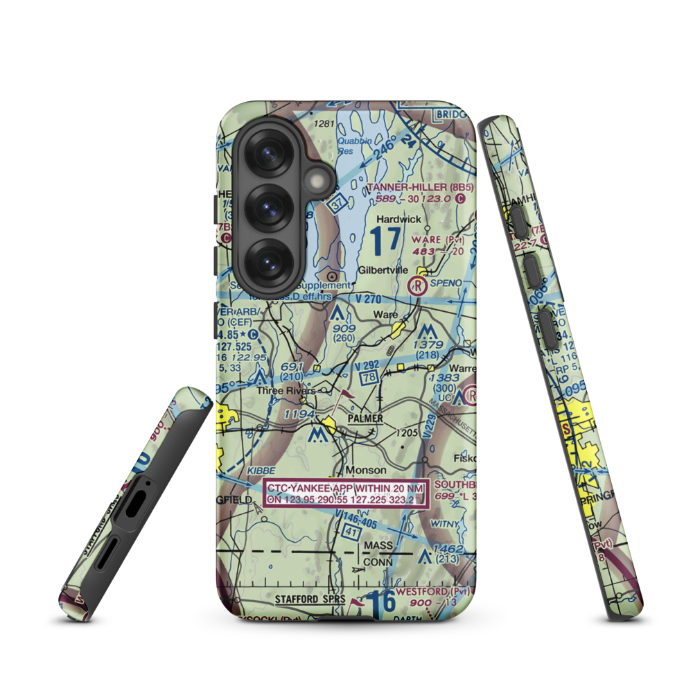 Metropolitan Airport (13MA) VFR Sectional Samsung Phone Case Samsung Galaxy S25 model shown