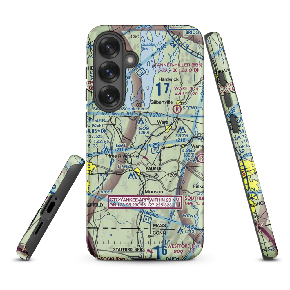 Metropolitan Airport (13MA) VFR Sectional Samsung Phone Case Samsung Galaxy S25 Plus model shown