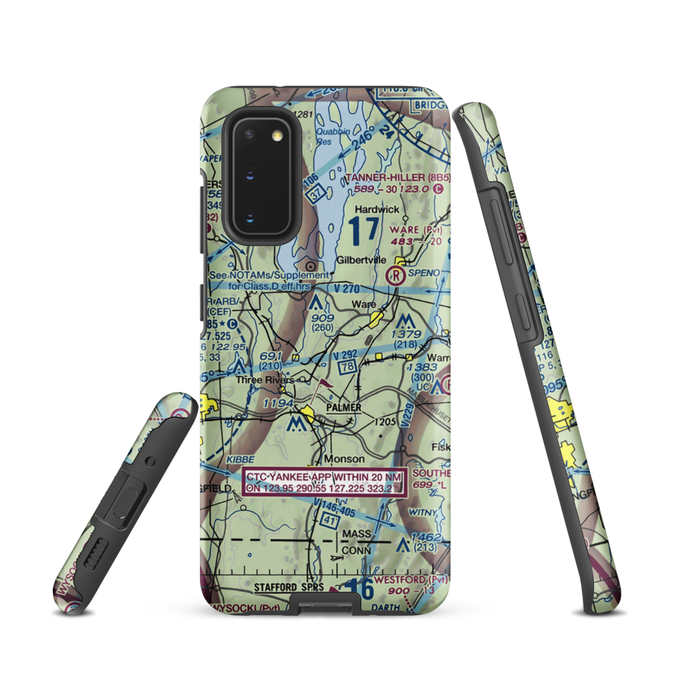 Metropolitan Airport (13MA) VFR Sectional Samsung Phone Case Samsung Galaxy S20 model shown