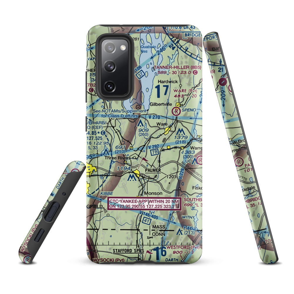 Metropolitan Airport (13MA) VFR Sectional Samsung Phone Case Samsung Galaxy S20 FE model shown