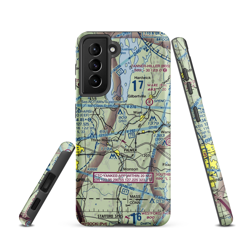 Metropolitan Airport (13MA) VFR Sectional Samsung Phone Case Samsung Galaxy S21 model shown