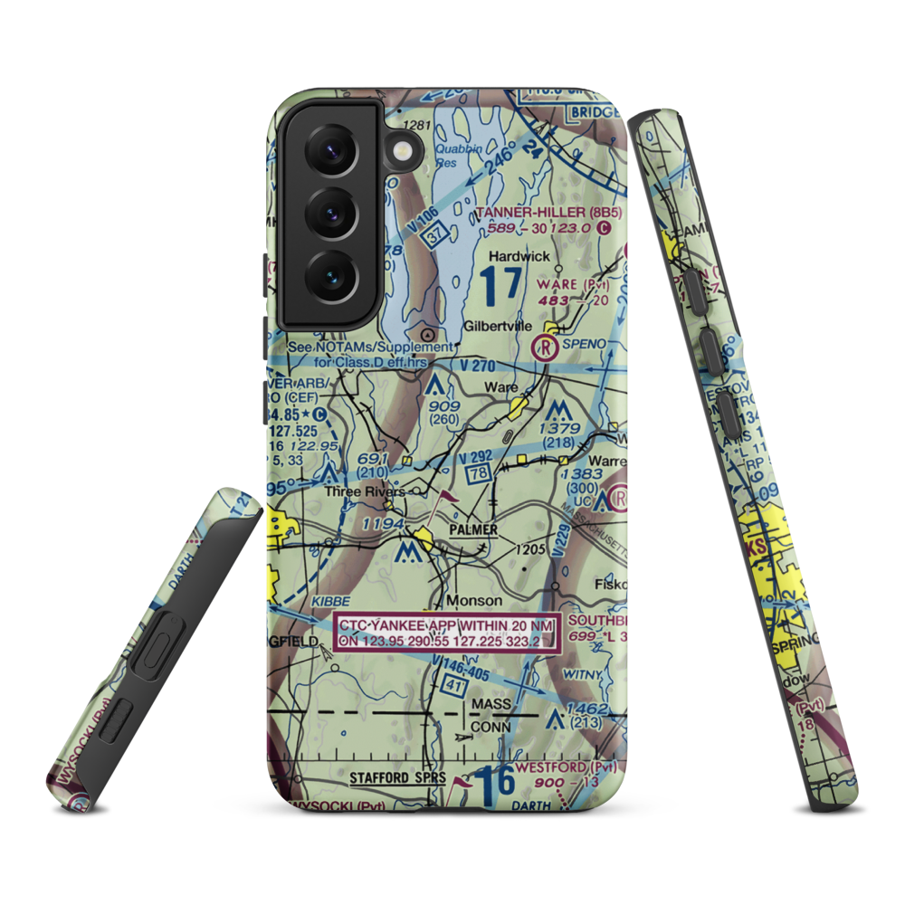 Metropolitan Airport (PMX) VFR Sectional Samsung Phone Case Samsung Galaxy S22 Plus model shown
