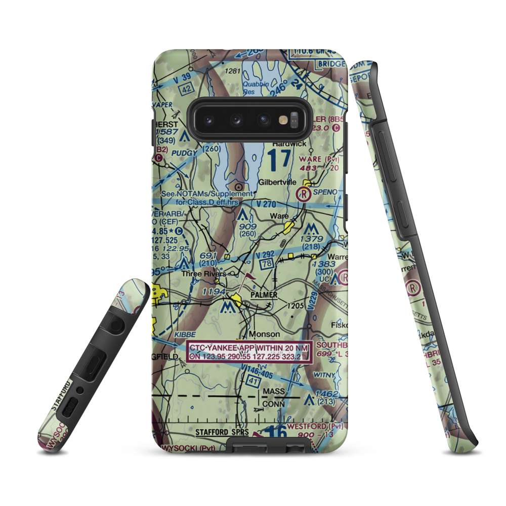 Metropolitan Airport (PMX) VFR Sectional Samsung Phone Case Samsung Galaxy S10 Plus model shown