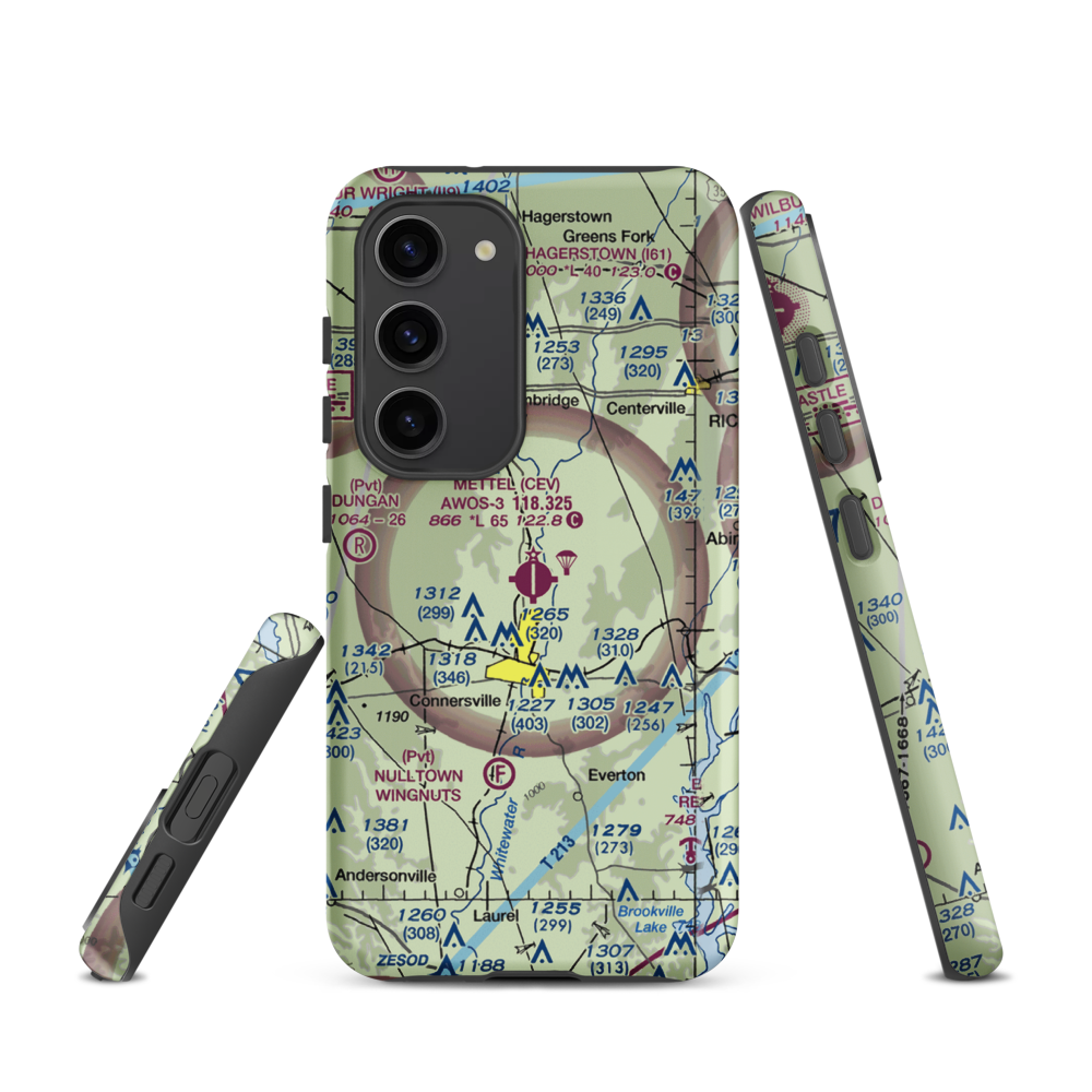 Mettel Field (CEV) VFR Sectional Samsung Phone Case Samsung Galaxy S23 model shown