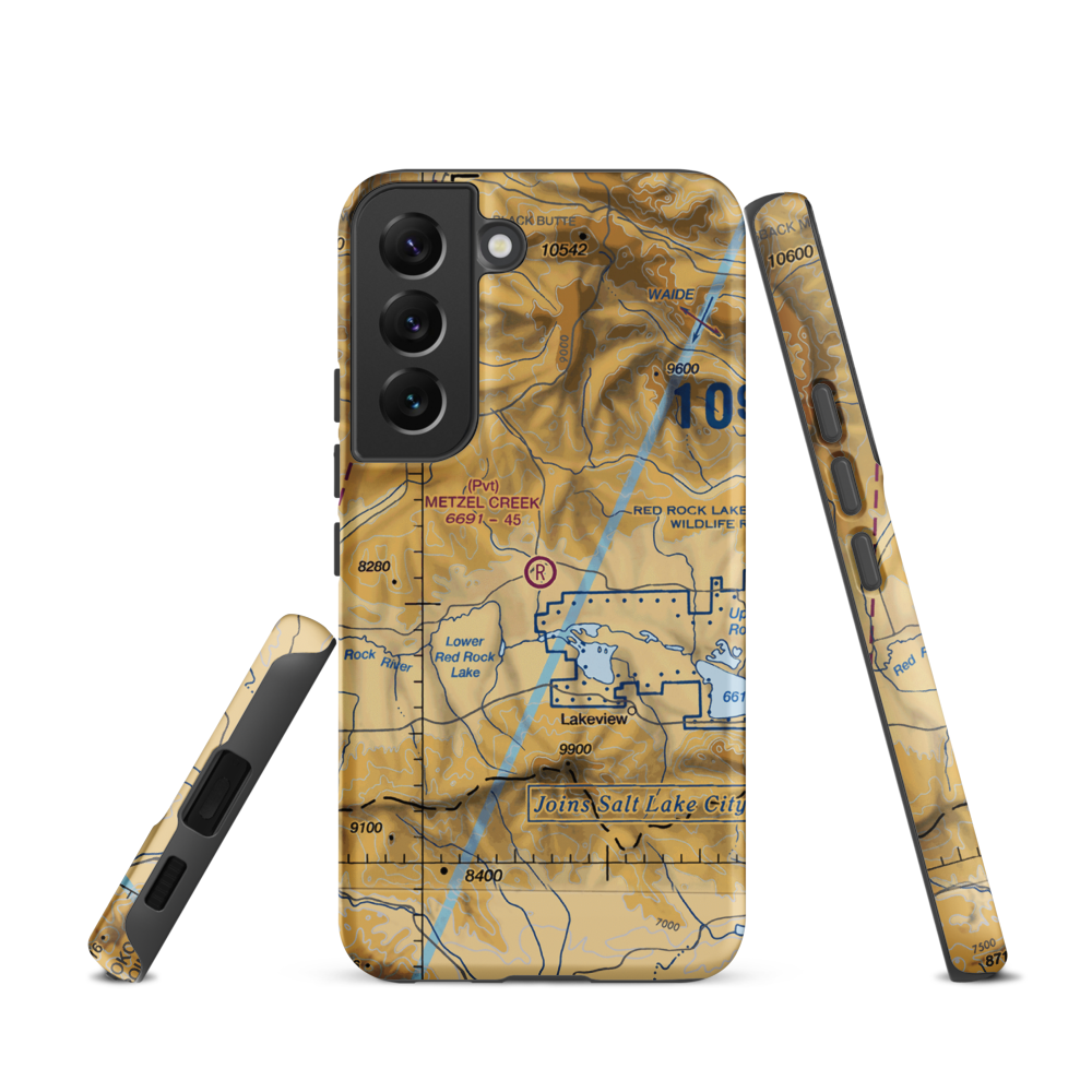 Metzel Creek Airport (MT47) VFR Sectional Samsung Phone Case Samsung Galaxy S22 model shown