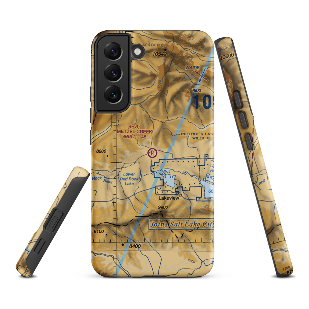 Metzel Creek Airport (MT47) VFR Sectional Samsung Phone Case Samsung Galaxy S22 Plus model shown