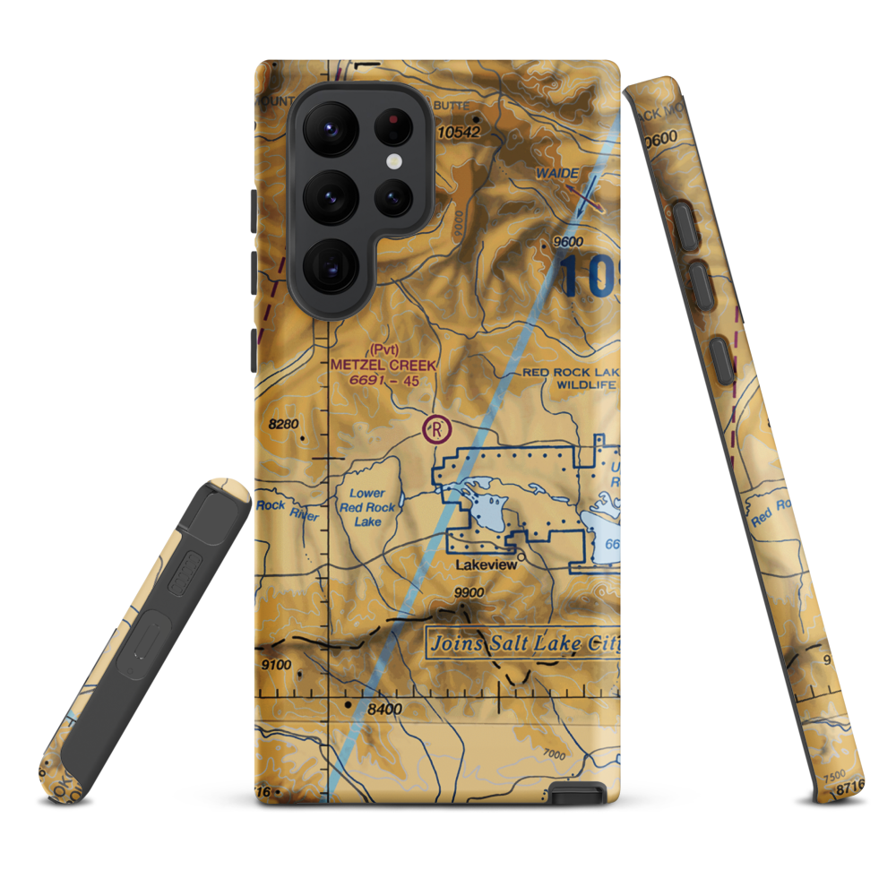 Metzel Creek Airport (MT47) VFR Sectional Samsung Phone Case Samsung Galaxy S22 Ultra model shown