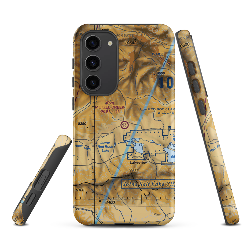 Metzel Creek Airport (MT47) VFR Sectional Samsung Phone Case Samsung Galaxy S23 Plus model shown