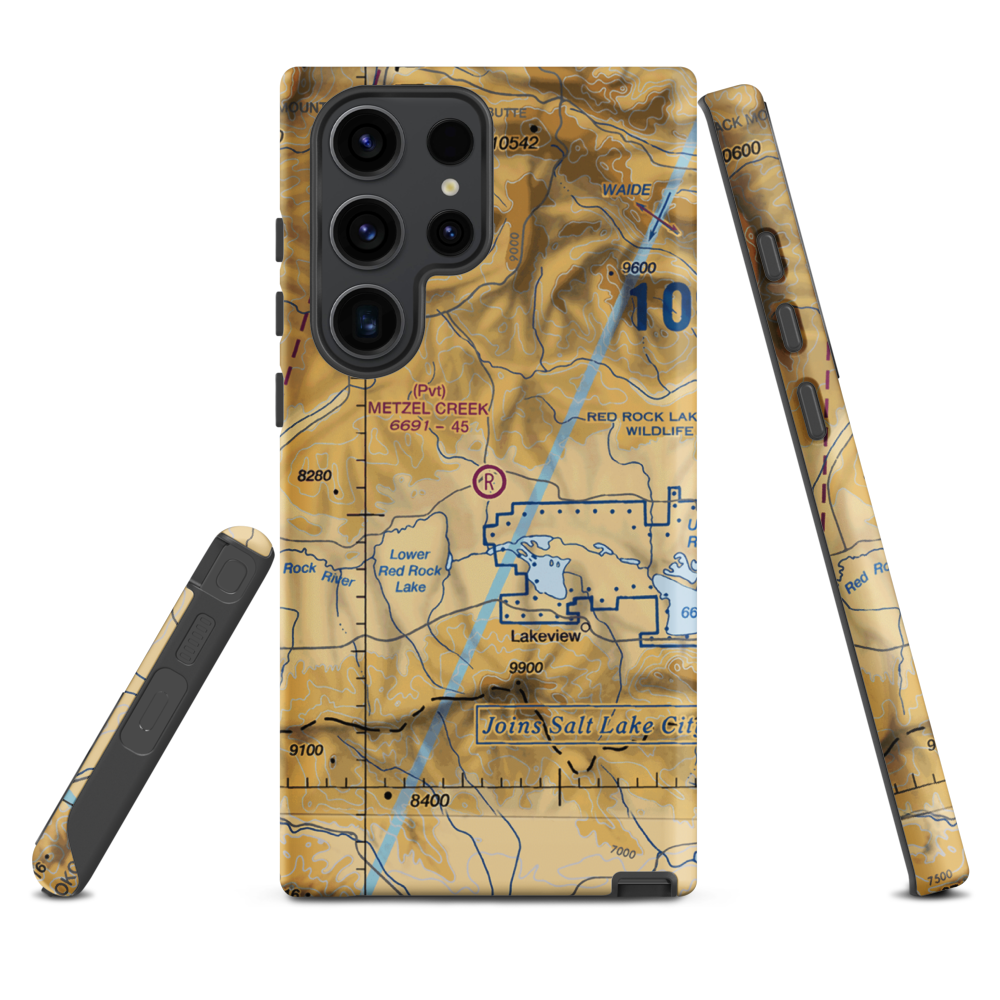 Metzel Creek Airport (MT47) VFR Sectional Samsung Phone Case Samsung Galaxy S23 Ultra model shown