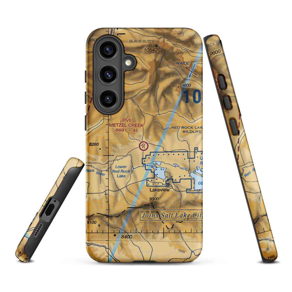 Metzel Creek Airport (MT47) VFR Sectional Samsung Phone Case Samsung Galaxy S24 Plus model shown