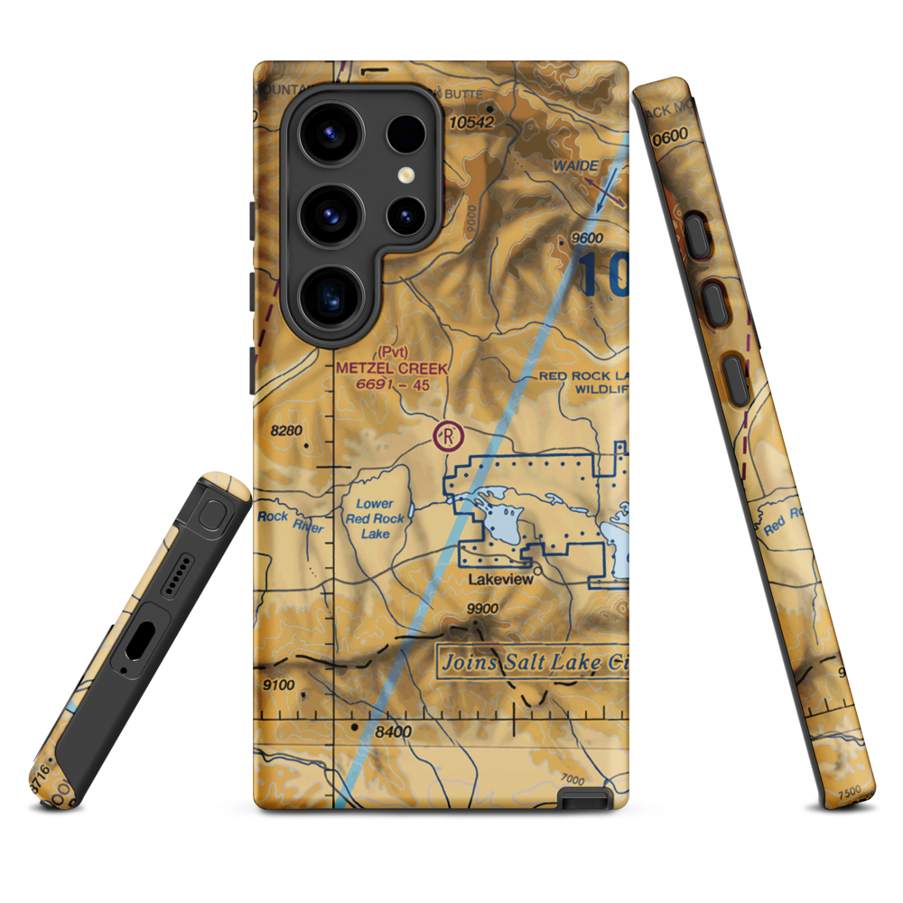 Metzel Creek Airport (MT47) VFR Sectional Samsung Phone Case Samsung Galaxy S24 Ultra model shown