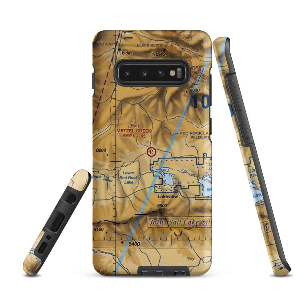 Metzel Creek Airport (MT47) VFR Sectional Samsung Phone Case Samsung Galaxy S10 Plus model shown