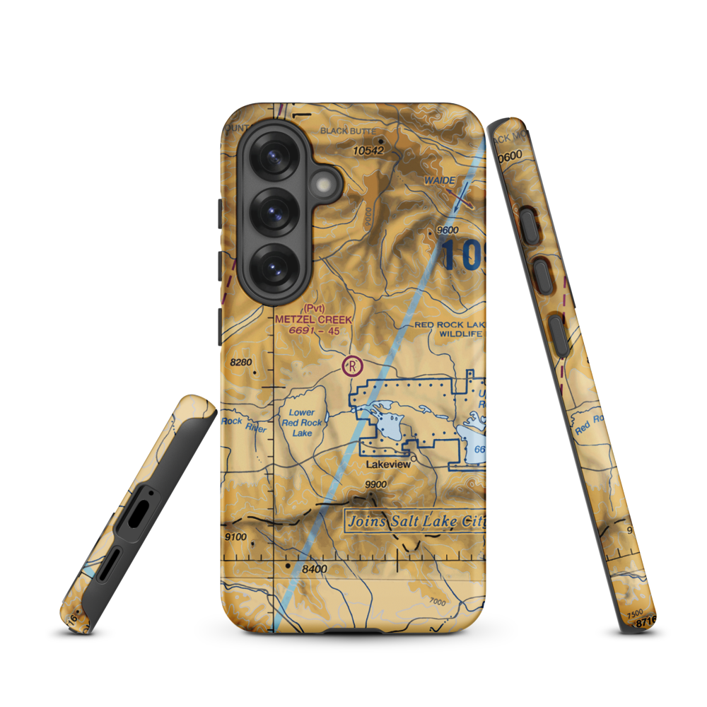 Metzel Creek Airport (MT47) VFR Sectional Samsung Phone Case Samsung Galaxy S25 model shown