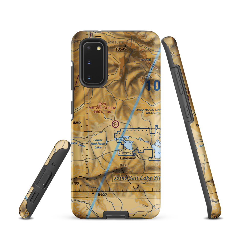 Metzel Creek Airport (MT47) VFR Sectional Samsung Phone Case Samsung Galaxy S20 model shown