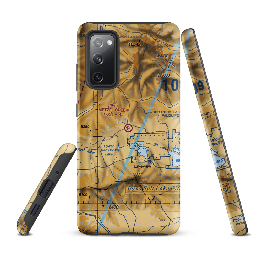 Metzel Creek Airport (MT47) VFR Sectional Samsung Phone Case Samsung Galaxy S20 FE model shown