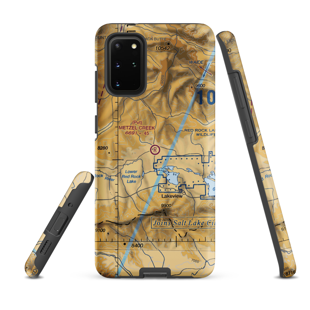 Metzel Creek Airport (MT47) VFR Sectional Samsung Phone Case Samsung Galaxy S20 Plus model shown