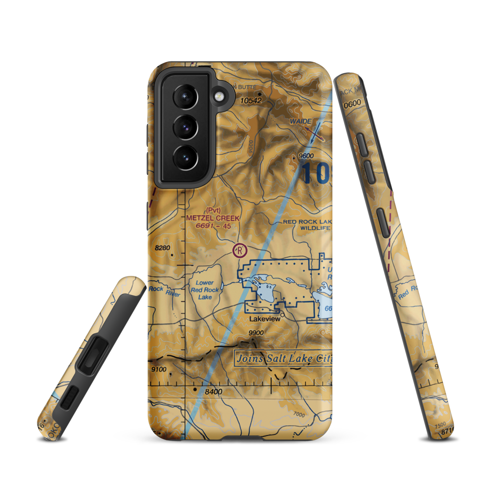 Metzel Creek Airport (MT47) VFR Sectional Samsung Phone Case Samsung Galaxy S21 model shown