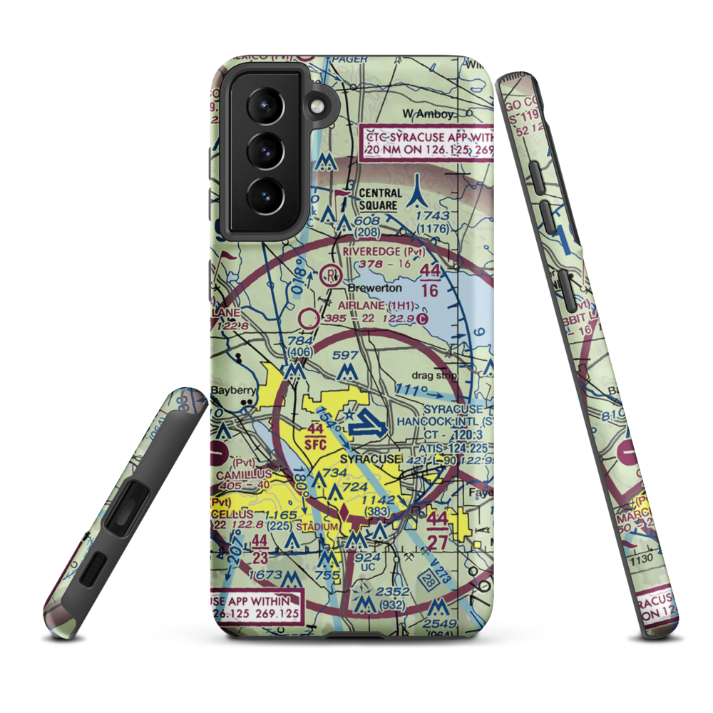 Michael Airfield (1G6) VFR Sectional Samsung Phone Case Samsung Galaxy S21 Plus model shown